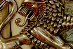 Dekorationsdetaljer|Tenndekorationer*Anna Petrus Bokstöd Lejon