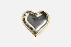 Dekorationsdetaljer|Tenndekorationer*Estrid Ericson Hjärta med Mässingskant