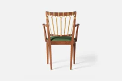 Karmstolar*Josef Frank Karmstol 1165 Mahogny Rotting, Möbellin, Grön