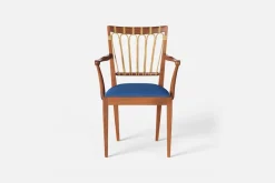 Karmstolar*Josef Frank Karmstol 1165 Mahogny Rotting, Möbellin, Blå