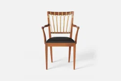 Karmstolar*Josef Frank Karmstol 1165 Mahogny Rotting, Tagel , Svart