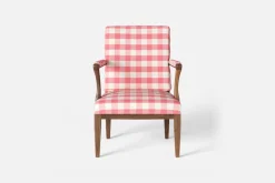 Fåtöljer|Karmstolar*Josef Frank Karmstol 868 Gripsholmsruta, Rosa