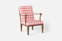 Fåtöljer|Karmstolar*Josef Frank Karmstol 868 Gripsholmsruta, Rosa
