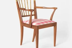 Karmstolar*Josef Frank Karmstol 1165 Mahogny Rotting, Gripsholmsruta, Rosa