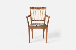 Karmstolar*Josef Frank Karmstol 1165 Mahogny Rotting, Gröna Fåglar, Multi