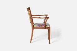 Karmstolar*Josef Frank Karmstol 1165 Mahogny Rotting, Hawai, Vit