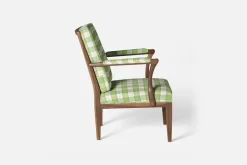 Fåtöljer|Karmstolar*Josef Frank Karmstol 868 Gripsholmsruta, Grön