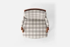 Karmstolar*Josef Frank Karmstol 969 Kederband Sitthöjd 43 cm Gripsholmsruta, Grå