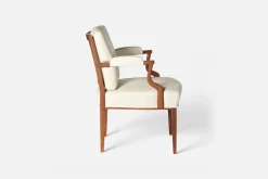 Fåtöljer|Karmstolar*Josef Frank Karmstol 969 Kederband Sitthöjd 47 cm Vägen, Vit