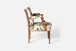 Fåtöljer|Karmstolar*Josef Frank Karmstol 969 Kederband Sitthöjd 47 cm Vegetable Tree, Multi