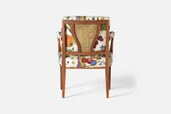 Fåtöljer|Karmstolar*Josef Frank Karmstol 969 Kederband Sitthöjd 47 cm Vegetable Tree, Multi