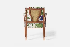 Fåtöljer|Karmstolar*Josef Frank Karmstol 969 Kederband Sitthöjd 47 cm Gröna Fåglar, Multi