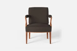 Karmstolar*Josef Frank Karmstol 969 Kederband Sitthöjd 43 cm Möbellin, Mörkbrun