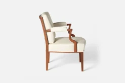 Karmstolar*Josef Frank Karmstol 969 Kederband Sitthöjd 43 cm Vägen, Vit