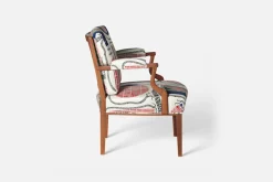 Karmstolar*Josef Frank Karmstol 969 Kederband Sitthöjd 43 cm Manhattan, Multi