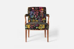 Fåtöljer|Karmstolar*Josef Frank Karmstol 969 Kederband Sitthöjd 47 cm Baranquilla, Svart