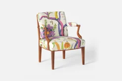 Karmstolar*Josef Frank Karmstol 969 Kederband Sitthöjd 43 cm Hawai, Vit