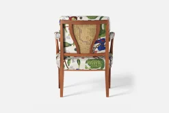 Karmstolar*Josef Frank Karmstol 969 Kederband Sitthöjd 43 cm Gröna Fåglar, Multi