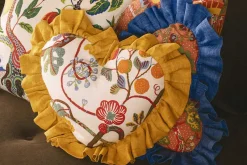 Kuddar*Josef Frank/Svenskt Tenn Kudde Hjärta med Volang Baranquilla, Vit