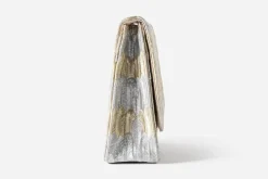 Väskor*Sophia 203 Kuvertväska Fjädrar Guld och Silver