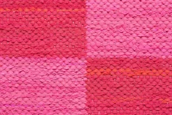 Mattor*Margit Thorén Matta Dubbelbindning Schackruta Rosa Röd