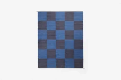 Mattor*Margit Thorén Matta Dubbelbindning Schackruta Blå Blå