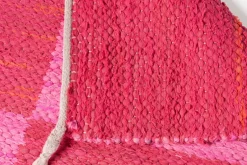 Mattor*Margit Thorén Matta Dubbelbindning Schackruta Rosa Röd