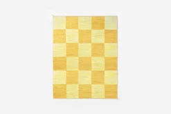 Mattor*Margit Thorén Matta Dubbelbindning Schackruta Gul Gul