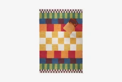 Mattor*Eva Schildt Matta Vienna Bomull Lin, Gul Vit