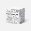 Dekorationsdetaljer|Block & Gåvokort*Josef Frank/Svenskt Tenn Memoblock Stockholmskartan