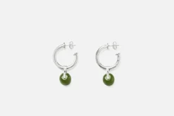 Smycken*Murky Örhänge Creoler Jade