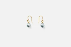 Smycken*Ted Muehling Örhänge Pärla Grå