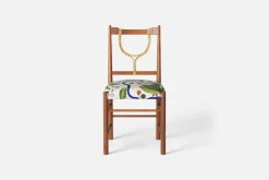 Matstolar*Josef Frank Stol 2238 Mahogny, Gröna Fåglar, Multi