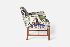 Fåtöljer*Josef Frank Stol 930 Gröna Fåglar, Multi