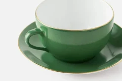 Glas & Koppar*Marie Daage Tekopp med fat Paris Grön