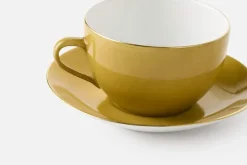 Glas & Koppar*Marie Daage Tekopp med fat Paris Gul